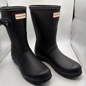 Hunter Women's Original Back Adjustable Short Boots Size 8, WFS1013RMA-BLK